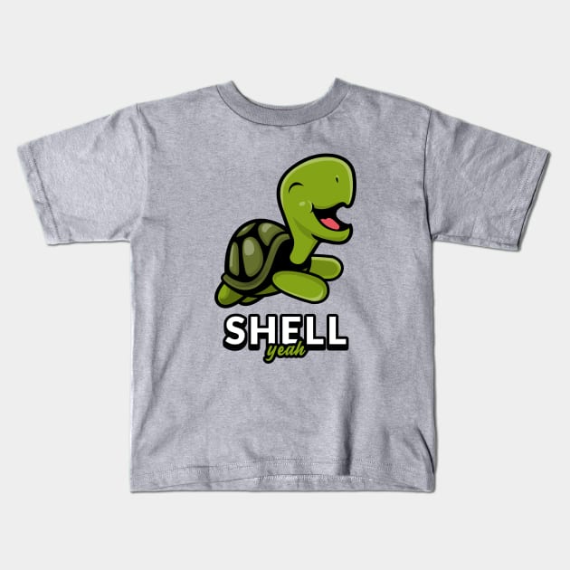 Shell Yeah Kids T-Shirt by Mad Art